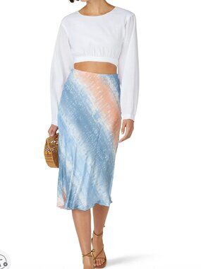 RTR Now Tie Dye Midi Slip Skirt